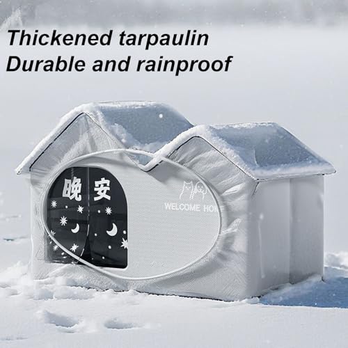 Maison pour chat extérieur imperméable et pliable pour jardin - 4