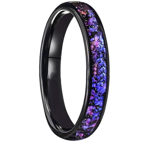Bague en tungstène pour femme et homme, alliance bombée 4mm d'une résistance exceptionnelle