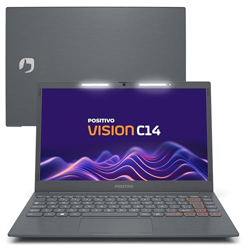 Notebook Positivo Vision C14 Lumina BAR Celeron, 8GB 128GB eMMC, Tela 14 Polegadas HD Antirreflexo,