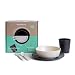 Bobo&Boo Bamboo 5 Piece Children’s Dinnerware, Monochrome, Non Toxic & Eco Friendly Kids Mealtime Set for Healthy Infant Feeding, Great Gift for Baby Showers, Birthdays & Preschool Graduations