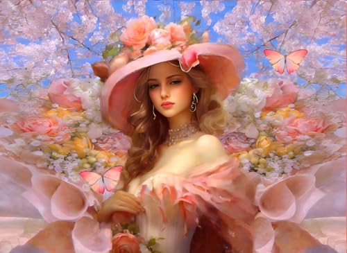 Affiches sur toile fille blonde 58x90 cm pour raviver un mur blanc vide