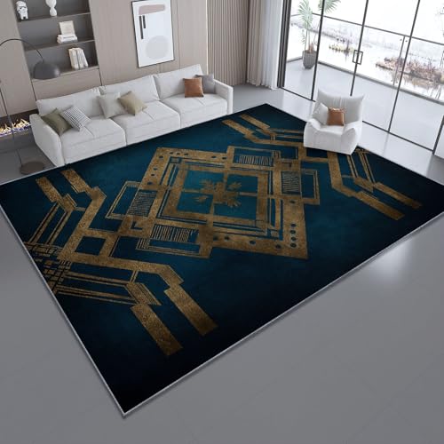 6'x 8' Washable Area Rug for Living Room,Low Pile Non