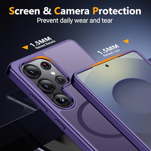 SPIDERCASE Magnetic for Samsung Galaxy S25 Ultra Case, [3 Stand Ways][ Military Grade Drop Protection] with Invisible Kickstand Slim Phone Case for S25 Ultra 6.9'', Purple by SPIDERCASE - Image 6
