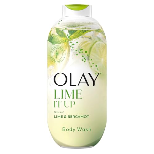 Olay Body Wash for Women 24/7 Skin-Loving Freshness Miami Mocktails Plant Based Cleansers Vitamin B3 & Antioxidant Blend For All Skin Types Lime It Up with Bergamot Scent 22 fl oz