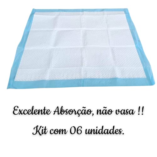 Tapete Higiênico Pet Cachorro Kit Fralda Absorção Canino Cor:Branco