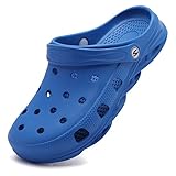 HOBIBEAR Unisex Garden Clogs Shoes Slippers Sandals for Women and Men Blue,Women 7/Men 6