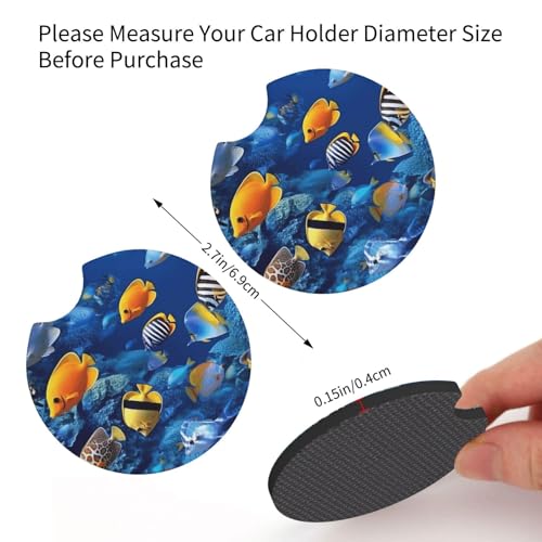 2 Piezas Posavasos para Portavasos de Carro miniatura 5