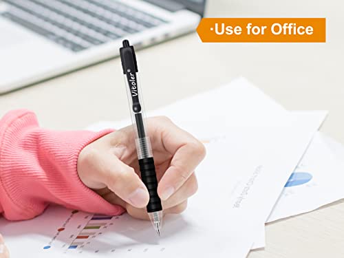 Vitoler 15 Pack Black Gel Pens,Retractable Medium Point Rollerball Gel Ink Pens Smooth Writing Pens With Comfortable Grip For Office School Home Work #TOP4
