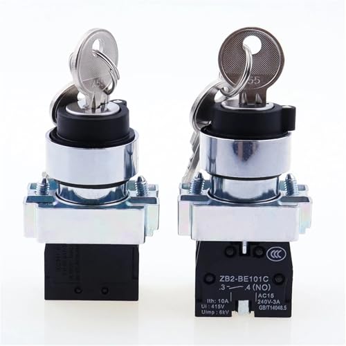 Interruptor de llave 22mm selector rotativo para panel eléctrico de automatización 4