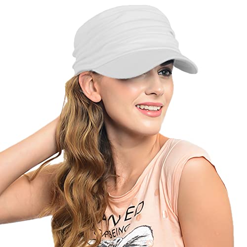 Wimdream Women Cabbie Newsboy Hat, Hair Loss Hat For Women Baseball Caps Cotton Lined #TOP6