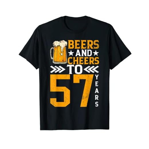 Taza de cerveza con 57 cumpleaños para 57 años Camiseta