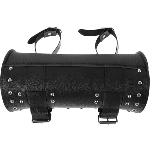 Bolsa lateral organizadora para motocicleta POPETPOP, cuero PU negro, 30x14x14 cm miniatura 7