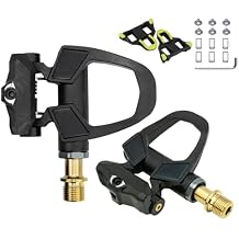 Thinvik Carbon Fiber Ti Bike Clipless Pedals for Shimano SPD-SL System Ultra Lightweight 199g with Cleats for Road Bike Cycling