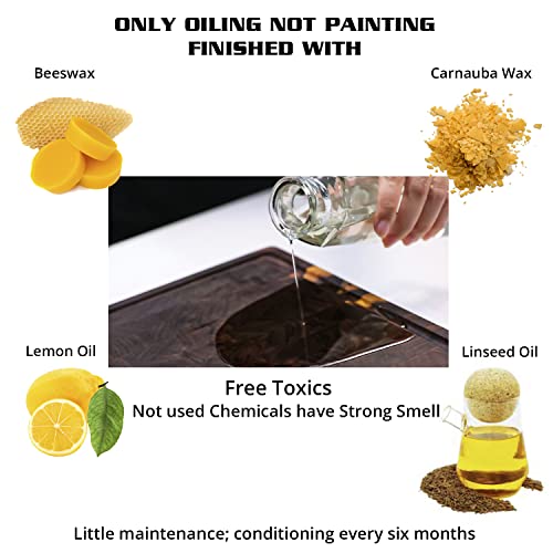 Cozifa End Grain Walnut Wood Butcher Block Cutting Board 17"X12"X1.6" For Kitchen With Juice Groove, Inner Handles, Gift Box Packaging And Finished With Beeswax, Linseed & Lemon Oil #TOP5