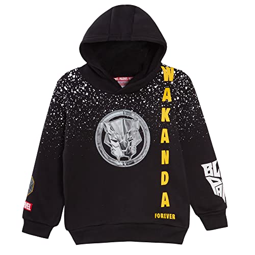 Marvel Black Panther Hoodie Kids Wakanda Hooded Fleece Top Fleece Sweatshirt Black 4 Years