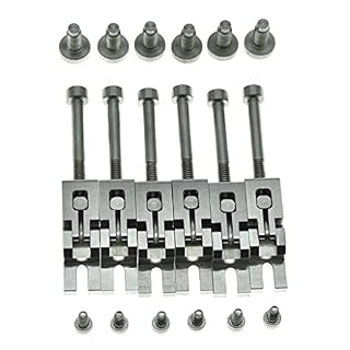 KAISH Chevalet de vibrato en acier inoxydable avec double verrouillage et vis pour trémolo Floyd Rose - Les Beatles, Paul McCartney, John Lennon, RIngo Starr, George Harrison KAISH Chevalet de vibrato en acier inoxydable avec double verrouillage et vis pour trémolo Floyd Rose – Image 2