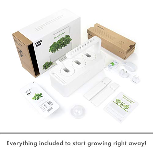 Click & Grow Indoor Herb Garden Kit with Grow Light | Smart Garden for Home Kitchen Windowsill | Easier Than Hydroponics Growing System | Vegetable Gardening Starter (3 Basil Pods Included), Beige Click & Grow Indoor Herb Garden Kit with Grow Light | Smart Garden for Home Kitchen Windowsill | Easier Than Hydroponics Growing System | Vegetable Gardening Starter (3 Basil Pods Included), Beige