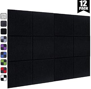 DEKIRU New 12 Pack Acoustic Foam Panels, 12 X 12 X 0.4 Inches