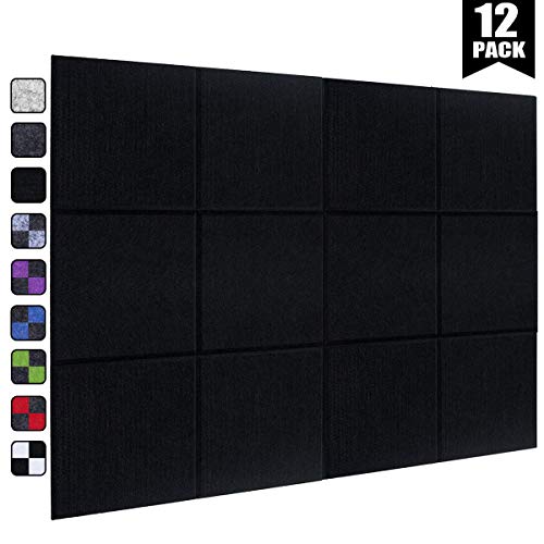 DEKIRU New 12 Pack Acoustic Foam Panels, 12 X 12 X 0.4 Inches