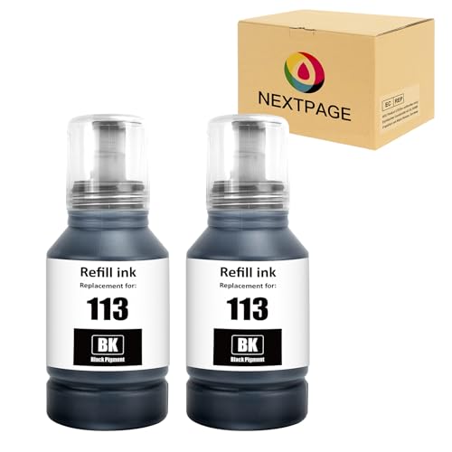 Botella de tinta 113 para Epson EcoTank consumible negro para impresoras de oficina ET-5800