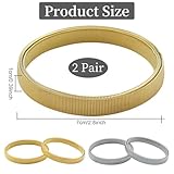 RESTALLADNWEST Sleeve Garters, 2 Pair Shirt Sleeve Holders, Anti-Slip Metal Garter Armbands, Elastic Adjustable Garter Armbands, Arm Garters Shirt Garters for Men Women (Gold & Silver) - Image 2