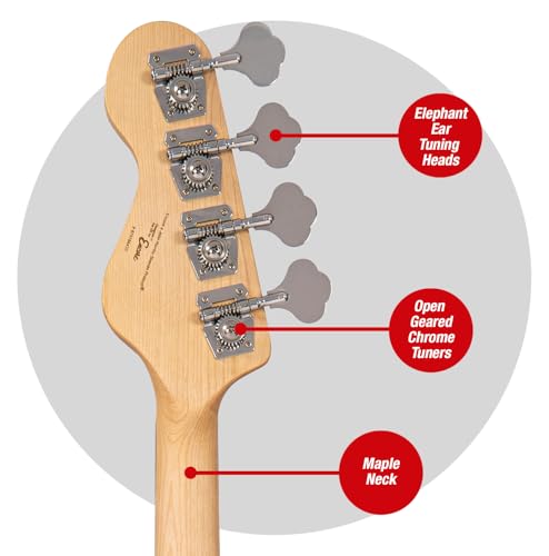 Encore E40 Blaster Bassgitarre, glänzend, Schwarz