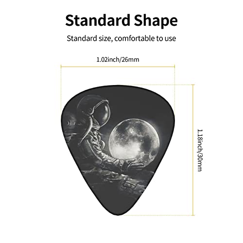 Pack de 12 médiators de guitare Moon Astronaut pour guitare électrique Guitare acoustique Diverses guitares - Les Beatles, Paul McCartney, John Lennon, RIngo Starr, George Harrison Pack de 12 médiators de guitare Moon Astronaut pour guitare électrique Guitare acoustique Diverses guitares – Image 4