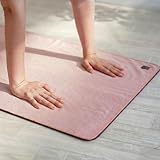 créer(クレエ) ヨガラグ 滑り止め付き ヨガタオル【ズレない！滑らない！】スタジオホットヨガ対応 ヨガマット タオル 吸水速乾 収納袋付き 軽量 無地 シンプル（ライトピンク）