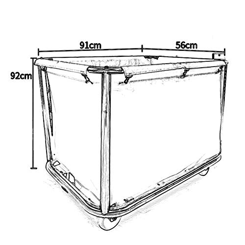 Cesto de ropa de acero inoxidable con ruedas para clasificar en hoteles 2