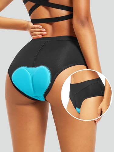 qualidyne Feminino Roupa Íntima Para Ciclismo 4D Acolchoada, Shorts Para Bicicleta, Bermudas Para Mo
