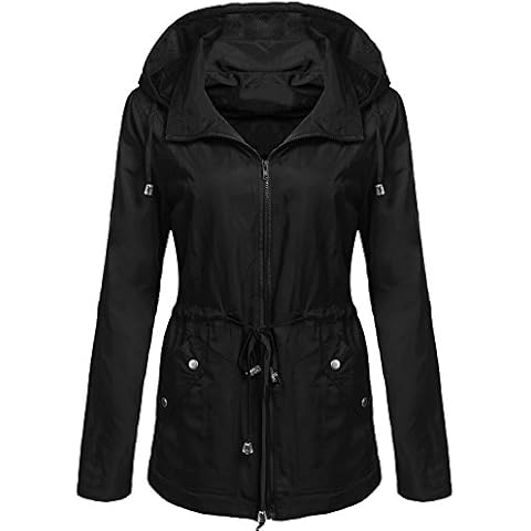 Minetom Women's Lightweight Waterproof Rain Jacket Cover