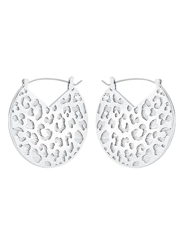 Dettagli del prodotto: questi orecchini sono realizzati in ottone placcato argento. Ogni orecchino misura 4 cm di larghezza, 4,3 cm di altezza e pesa 25,2 g.