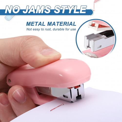 Mini engrapadora de escritorio compacta capacidad 25 hojas con grapas 26/6 PATIKIL 3