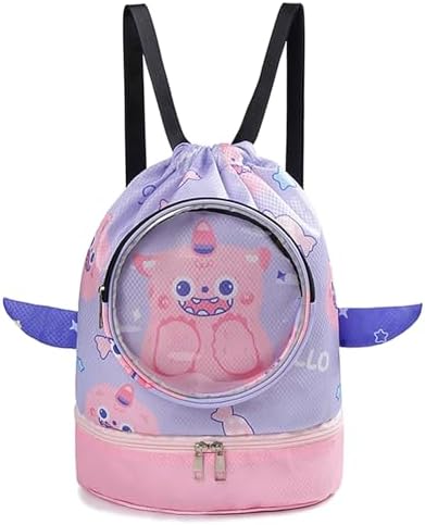 YOUYIKE Schwimmtasche Kinder - Wasserdichter Sportrucksack Mit Nassfach Und Fußball-Design