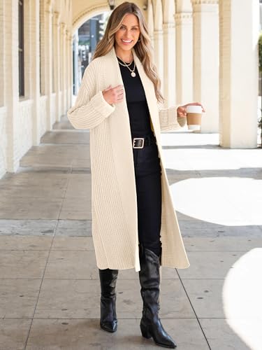 ANRABESS Women Knit Long Cardigan Long Sleeve Open Front Lapel Oversized Sweater Coat 2025 Fall Duster Outerwear Clothes4