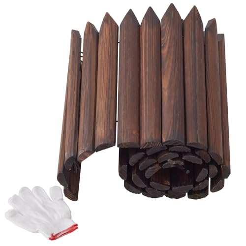 Wood Garden Edging Border Wooden Garden Fence Decorative Landscape Border