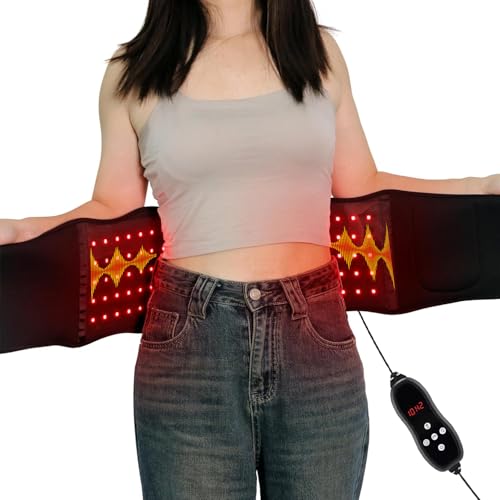 Vibrating Infrared Red Light Therapy Belt, 5 Levels Massage...
