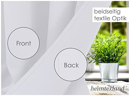 heimtexland Gardine XXL Dekoschal Blickdicht Verdunkelungsgardine Thermogardine HxB 245x275 cm Kälte- und Wärmeisolierung …auspacken, aufhängen, fertig! Vorhang Typ139 (grau-weiß)