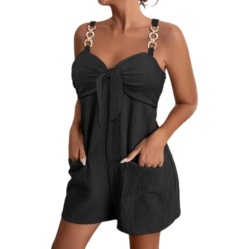 Mono de verano para mujer holgado con botones y bolsillos, frescura y comodidad diaria