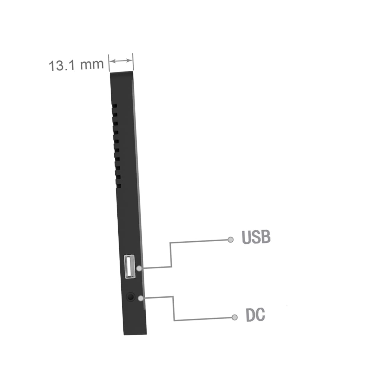 Reloj Despertador LED Negro con Pantalla Digital y USB