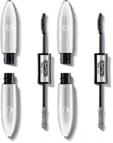 L'Oréal Paris Máscara Volume XXL para pestañas voluminosas, Máscara en 2 pasos para unas pestañas fuertes y densas como las del salón de belleza, PRO XXL Volume, Negro, 1 pieza (Paquete de 2)