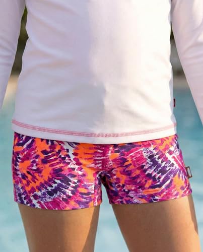 Image of City Threads Girls Swim Shorts, UPF 50+ Swim Pants for Girls, Made in USA Swimsuit Shorts
