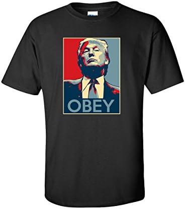 OBEY White Text Black TShirt (XL)