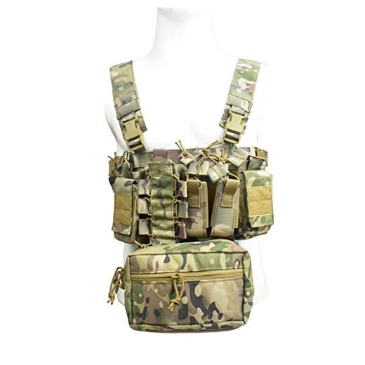 Jadedragon Tactical CS Field Vest Adjustable Ultra-Light Breathable Chest Rig Outdoor Training Vest (CP)