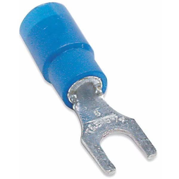 18-14 AWG Vinyl Fork Terminal #6 Stud PK100 14RB-6F-A