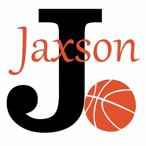 Custom Name Basketball Wall Decal - Boys Girls Personalized Name Basketball Sports Wall Sticker - Custom Name Sign - Custom Name Stencil Monogram - Boys Girls Room Wall Decor