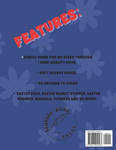 Easter Egg Coloring Book: Activity Book for Adult and Teens! Collection of 50 Unique Easter Egg Desi