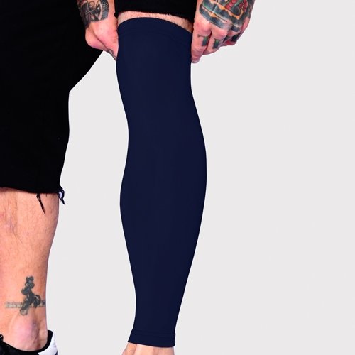 Tat2X Ink Armor Premium Full Leg Tattoo Cover Up Sleeve - No Slip Gripper - U.S. Made - Dark Navy - XL2X (single leg tattoo cover up sleeve)