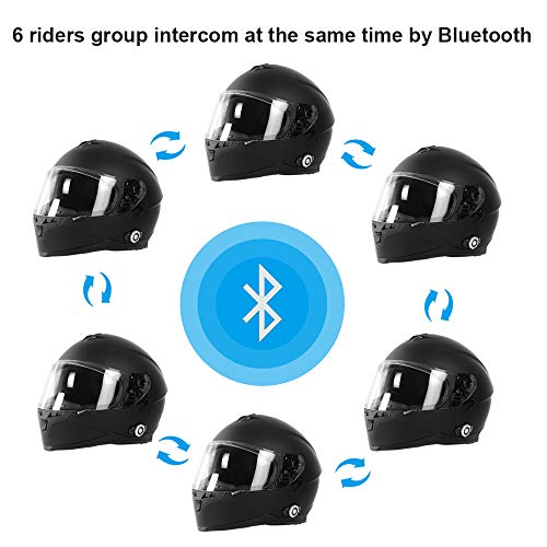 Bluetooth Motorcycle Helmet Freedconn Bm22 Full Face Helmet Motorcycle Helmets Dual Visor Helmet With Integrated Intercom System Dot Helmet With Bluetooth 3.0 2-3 Riders/500M/Fm/Voice Dial/Black Xl #TOP2