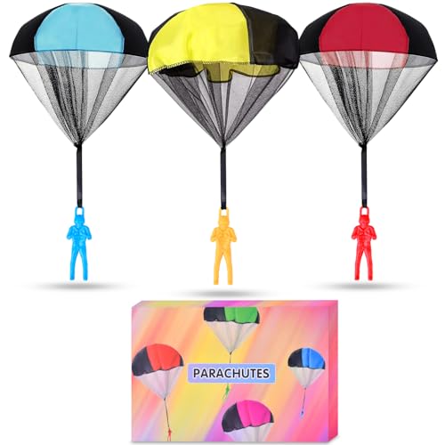 Image of Stocking Stuffers Parachute Toys for Kids: Easter Basket Stuffers for Kids Teen Boys Children Outdoor, Birthday for Teenagers 3 4 5 6 7 8 9 10 11 12 Year Old, Idea Christmas Valentines Easter Day